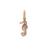 Stainless steel goldplated hanger met zirkonia voor dames
