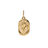 Charm aus Edelstahl, vergoldet, Rose