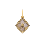 Stainless steel goldplated hanger bloem voor dames