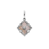 Stainless steel bedel witte bloem