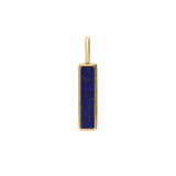 Charm aus Edelstahl, vergoldet, Stab mit Lapislazuli