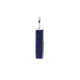 Charm aus Edelstahl, Stab mit Lapislazuli