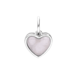 Stainless steel bedel hart wit