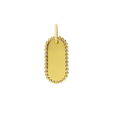 Stainless steel goldplated graveerplaat hanger voor dames