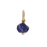 Charm aus Edelstahl, vergoldet, mit Lapislazuli
