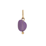 Charm aus Edelstahl, vergoldet, mit Amethyst-Achat