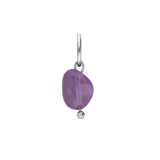 Charm aus Edelstahl mit Amethyst-Achat