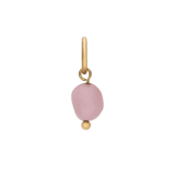 Charm aus Edelstahl, vergoldet, mit Rosenquarz
