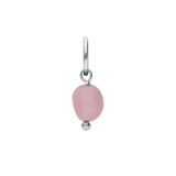 Charm aus Edelstahl mit Rosenquarz