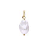 Stainless steel goldplated hanger met parel voor dames