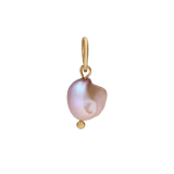 Stainless steel goldplated hanger met parel voor dames
