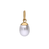 Stainless steel goldplated hanger met parel voor dames