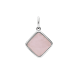 Charm aus Edelstahl mit Rosenquarz