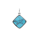 Stainless steel bedel met turquoise