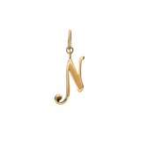Charm aus Edelstahl, vergoldet, Buchstabe