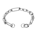 Stainless steel bedel armband figaro
