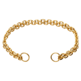 Stainless steel goldplated schakelarmband voor dames