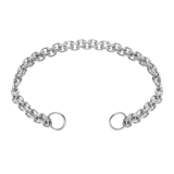 Stainless steel bedel armband platte schakel dubbel