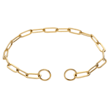 Stainless steel goldplated schakelarmband voor dames