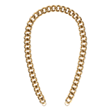 Stainless steel goldplated bedelketting gourmet voor dames
