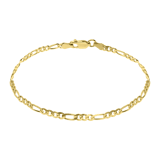 Armband aus 925er Silber, vergoldet, Figaroglied