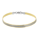 Schlangenarmband aus 925er Silber, zweifarbig