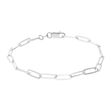 Zilveren armband paperclip