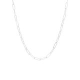 Zilveren ketting paperclip