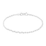 Kordelarmband aus 925er Silber, Damen