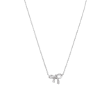 Zilveren ketting strik zirkonia