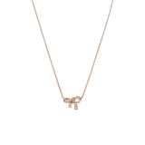 Zilveren goldplated ketting met hanger strik met zirkonia voor dames