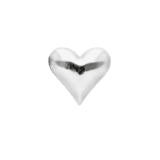 Zilverkleurige bijoux broche  hart