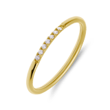 9 karaat rijring met zirkonia