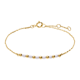 14 karaat geelgouden armband met parels