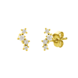 14 Karaat gouden oorbellen diamant 0,17