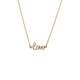 Halskette aus 375er Gold mit dem Schriftzug „love“
