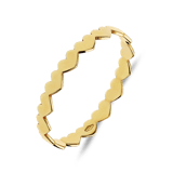 9 Karaat ring hartjes