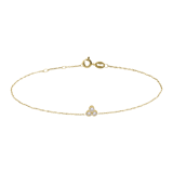 Armband aus 585er Gold, 3 Zirkoniasteine