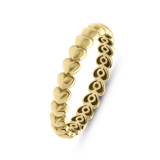 14 Karat Goldring Herzglied