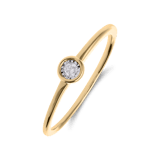 14 Karat Goldring mit Diamant 0,04 ct