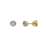 14 Karaat gouden oorbellen diamant 0,08ct