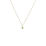 14 Karaat gouden ketting diamant 0,19ct en peridot