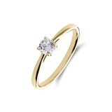 14 Karat Goldring mit lab-grown Diamant 0,30 ct