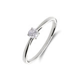 14 Karat Weißgoldring mit laborgezüchtetem Diamanten 0,20 ct