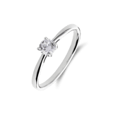 14 Karat Weißgoldring mit lab-grown Diamant 0,30 ct