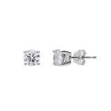 14 Karat Weißgold Solitär-Ohrstecker mit lab-grown Diamant 1 ct.