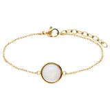 Stainless steel goldplated armband met opaal