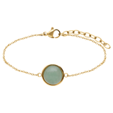 Armband aus Edelstahl, vergoldet, mit grünem Aventurin