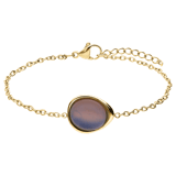 Stainless steel goldplated fantasiearmband met opaal voor dames