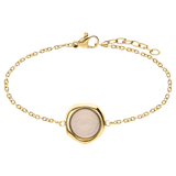Armband aus Edelstahl, vergoldet, mit Opal